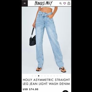 PRINCESS POLLY ASYMMETRIC JEANS